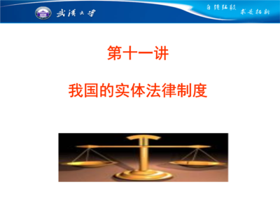 第十一講 我國(guó)的實(shí)體法律制度